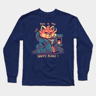 Happy Place at the Fireplace Long Sleeve T-Shirt